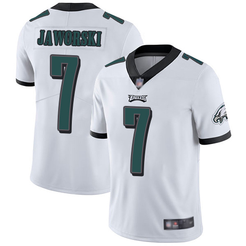 Men Philadelphia Eagles #7 Ron Jaworski White Vapor Untouchable NFL Jersey Limited Player Football->nfl t-shirts->Sports Accessory